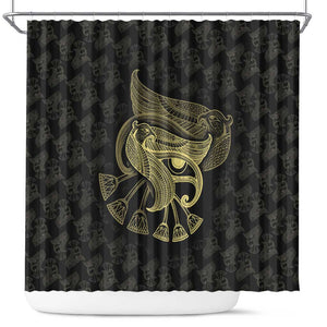 Afro Egypt Shower Curtain Horus Eyes Egyptian God