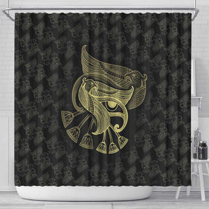 Afro Egypt Shower Curtain Horus Eyes Egyptian God
