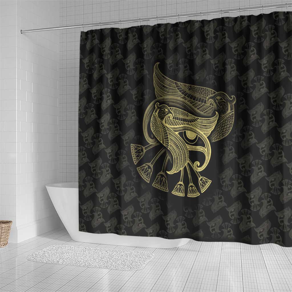 Afro Egypt Shower Curtain Horus Eyes Egyptian God