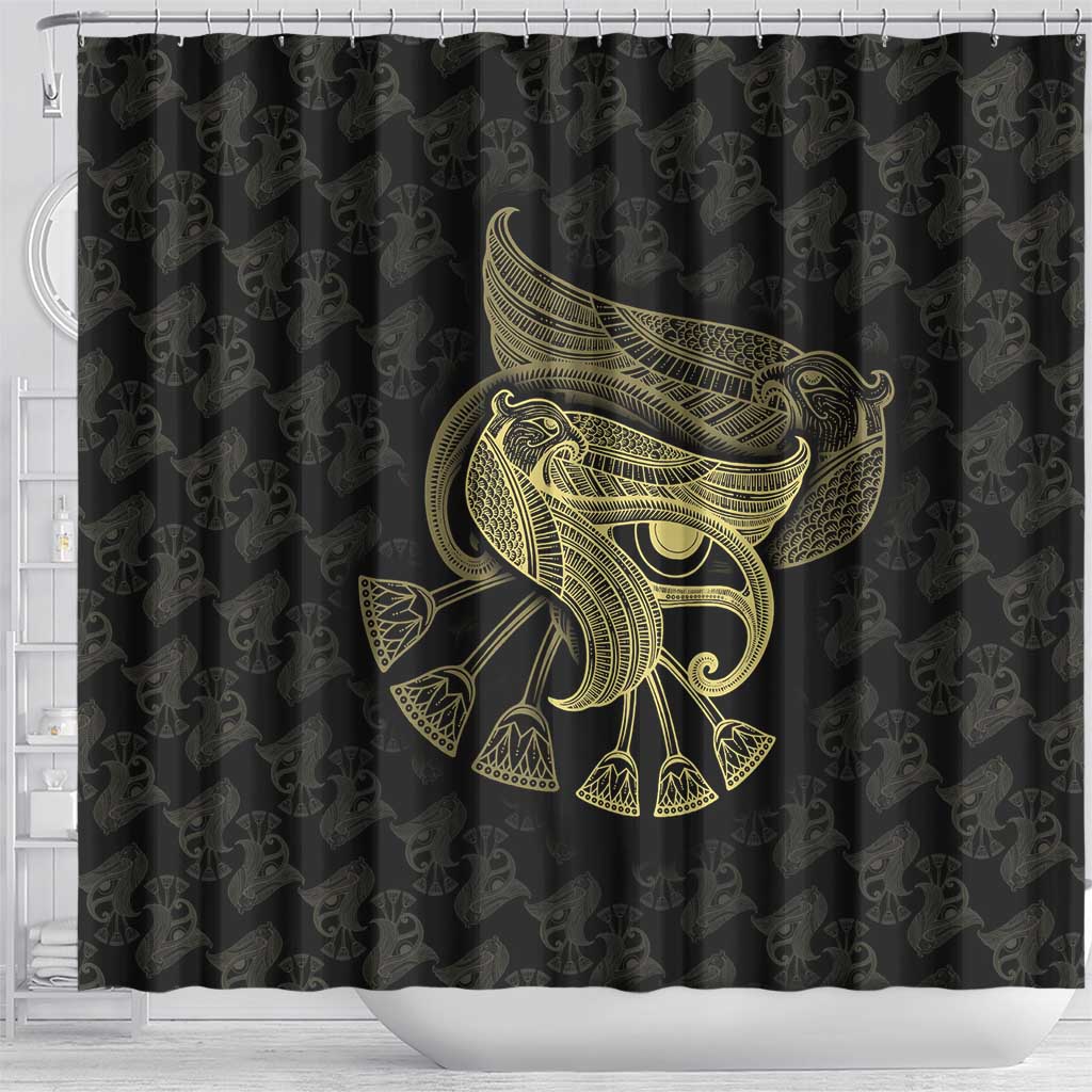 Afro Egypt Shower Curtain Horus Eyes Egyptian God