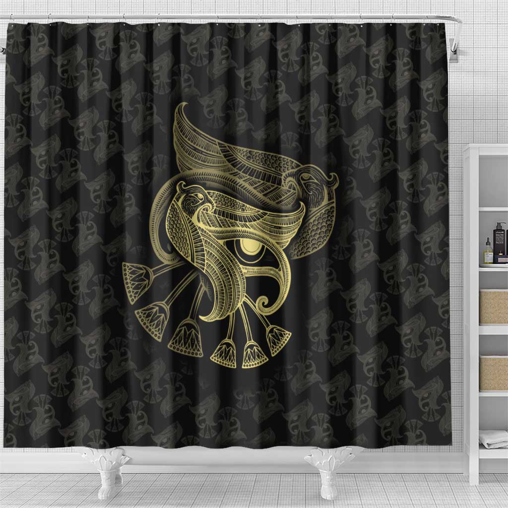 Afro Egypt Shower Curtain Horus Eyes Egyptian God