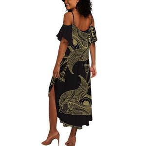 Afro Egypt Summer Maxi Dress Horus Eyes Egyptian God