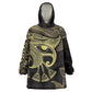 Afro Egypt Wearable Blanket Hoodie Horus Eyes Egyptian God