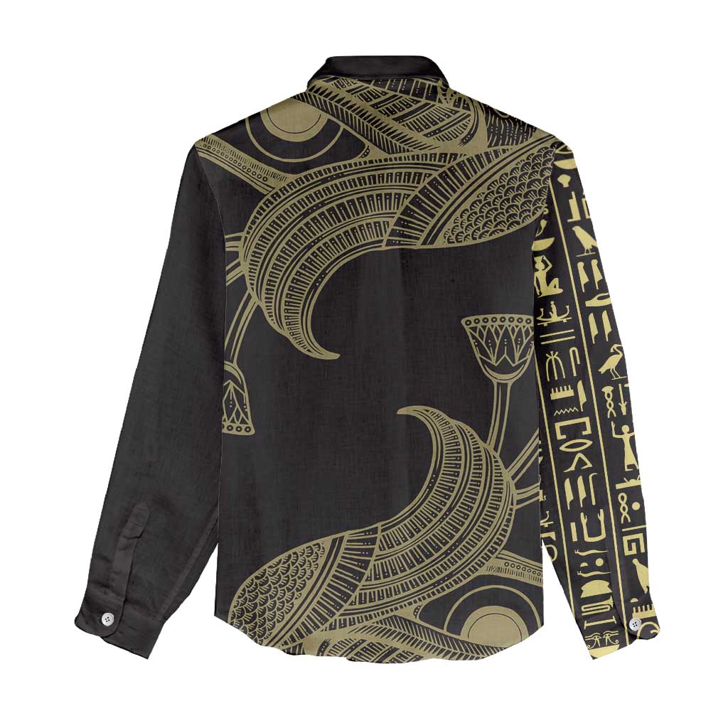 Afro Egypt Women Casual Shirt Horus Eyes Egyptian God