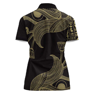 Afro Egypt Women Polo Shirt Horus Eyes Egyptian God