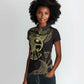 Afro Egypt Women Polo Shirt Horus Eyes Egyptian God