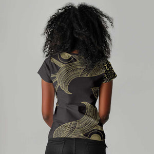 Afro Egypt Women V-Neck T-Shirt Horus Eyes Egyptian God