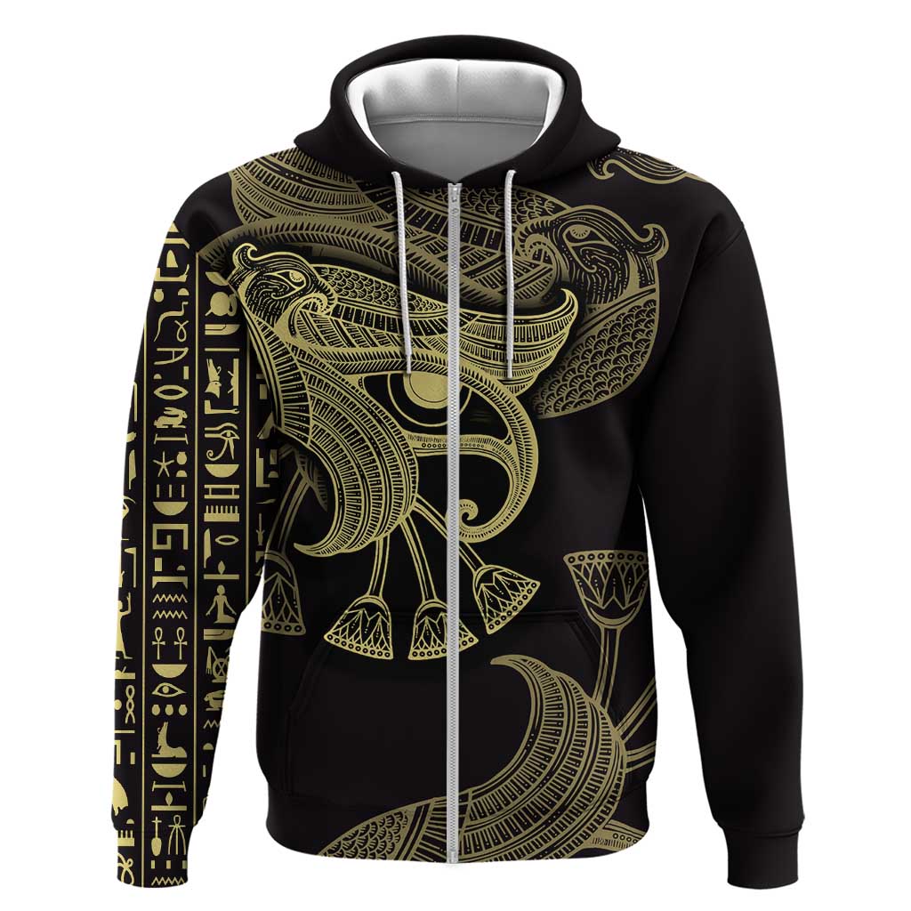 Afro Egypt Zip Hoodie Horus Eyes Egyptian God