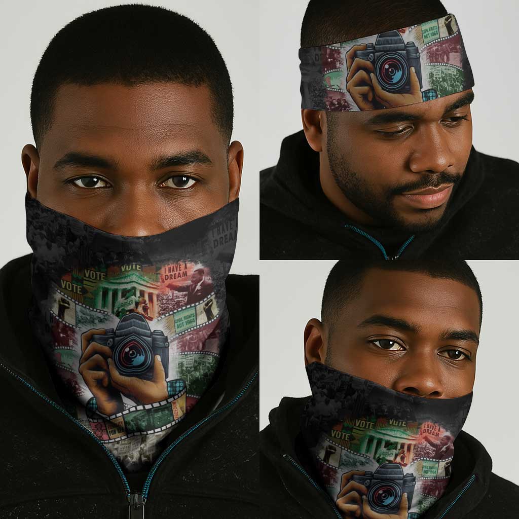African American Civil Rights Leaders Neck Gaiter Heritage in Frames Photography DT03