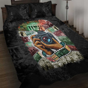 African American Civil Rights Leaders Quilt Bed Set Heritage in Frames Photography