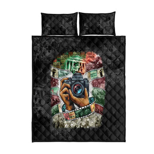 African American Civil Rights Leaders Quilt Bed Set Heritage in Frames Photography