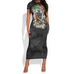 African American Civil Rights Leaders Short Sleeve Bodycon Dress Heritage in Frames Photography DT03