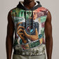 African American Civil Rights Leaders Sleeveless Zip Hoodie Heritage in Frames Photography - African Pride