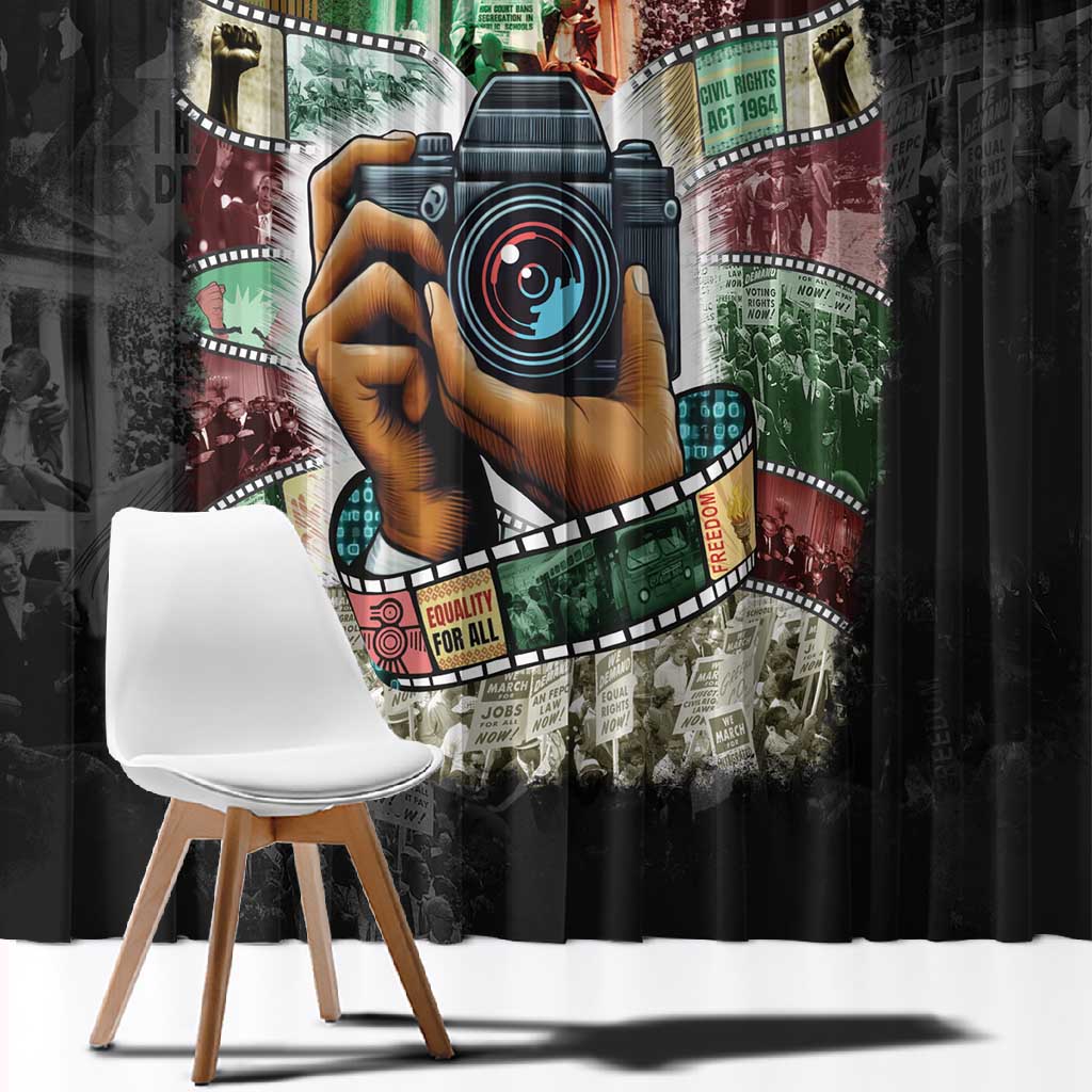 African American Civil Rights Leaders Window Curtain Heritage in Frames Photography