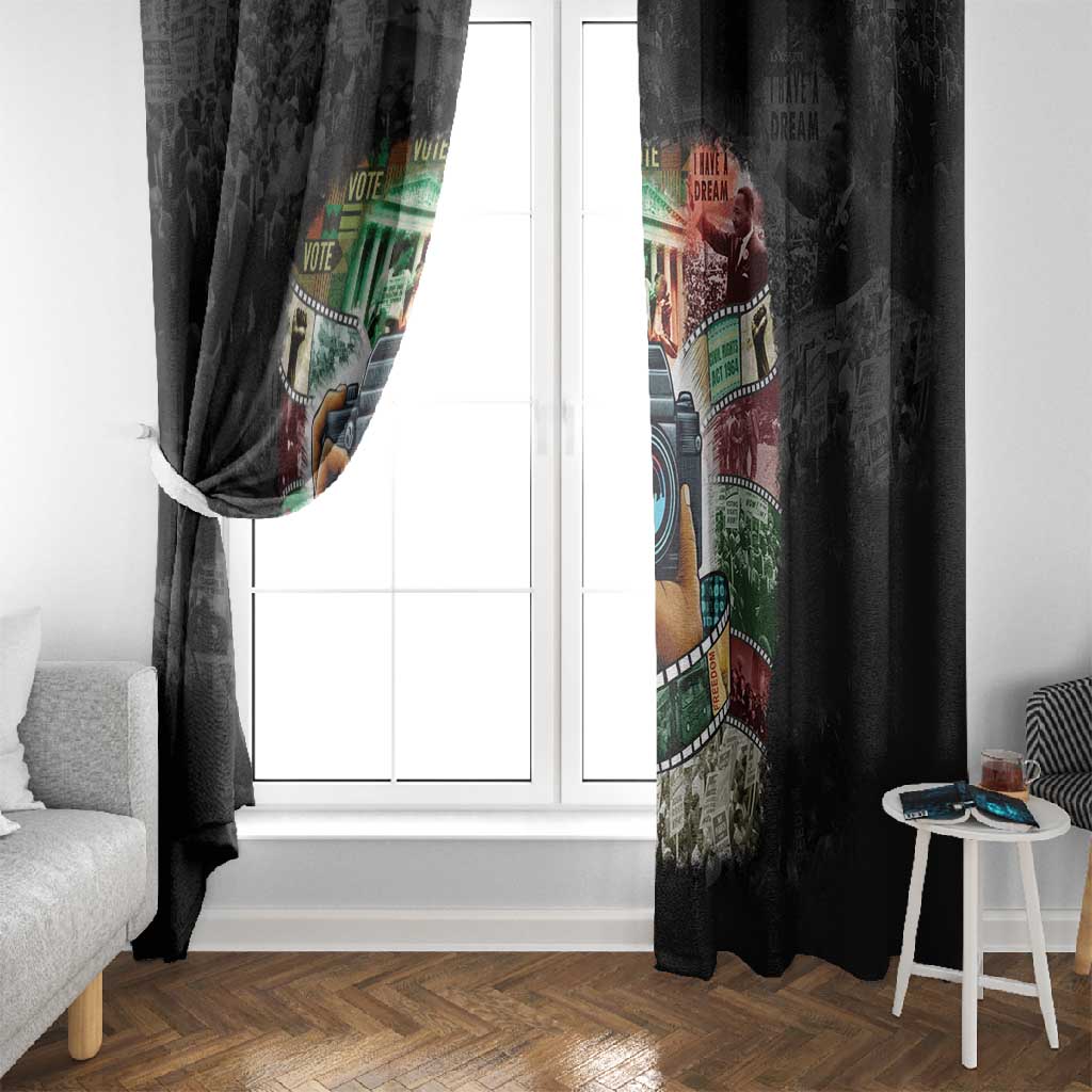 African American Civil Rights Leaders Window Curtain Heritage in Frames Photography
