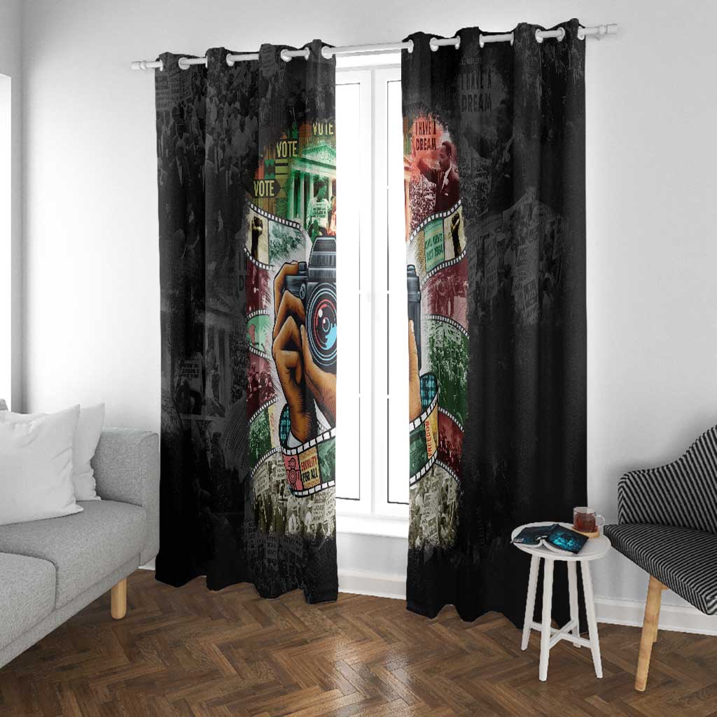 African American Civil Rights Leaders Window Curtain Heritage in Frames Photography