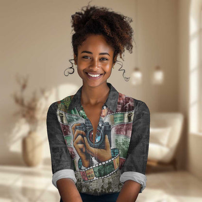 African American Civil Rights Leaders Women Casual Shirt Heritage in Frames Photography DT03