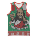 African Birthday Boy Jesus Basketball Jersey Afro Christmas - African Pride