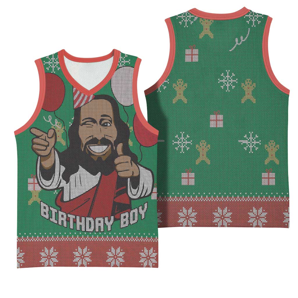 African Birthday Boy Jesus Basketball Jersey Afro Christmas - African Pride