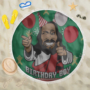 African Birthday Boy Jesus Beach Blanket Afro Christmas