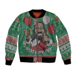 African Birthday Boy Jesus Bomber Jacket Afro Christmas