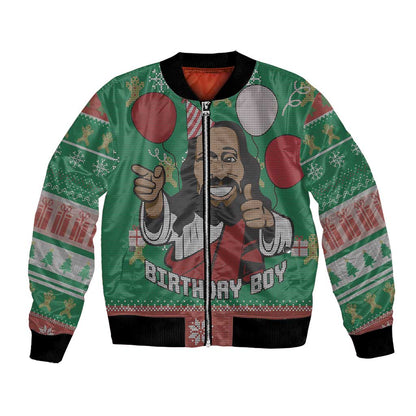 African Birthday Boy Jesus Bomber Jacket Afro Christmas