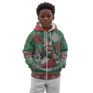 African Birthday Boy Jesus Kid Hoodie Afro Christmas