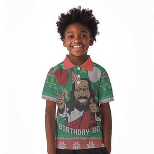 African Birthday Boy Jesus Kid Polo Shirt Afro Christmas