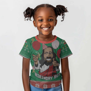 African Birthday Boy Jesus Kid T shirt Afro Christmas