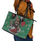 African Birthday Boy Jesus Leather Tote Bag Afro Christmas