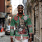 African Birthday Boy Jesus Long Sleeve Button Shirt Afro Christmas