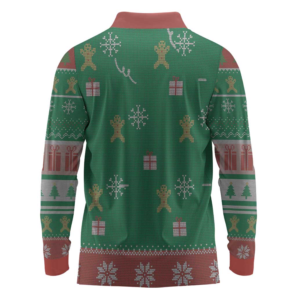 African Birthday Boy Jesus Long Sleeve Polo Shirt Afro Christmas