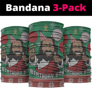 African Birthday Boy Jesus Neck Gaiter Afro Christmas DT03