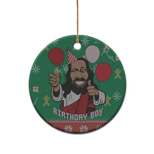 African Birthday Boy Jesus Ceramic Ornament Afro Christmas DT03