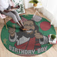 African Birthday Boy Jesus Round Carpet Afro Christmas