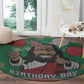 African Birthday Boy Jesus Round Carpet Afro Christmas
