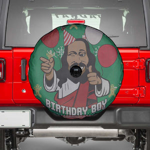 African Birthday Boy Jesus Spare Tire Cover Afro Christmas