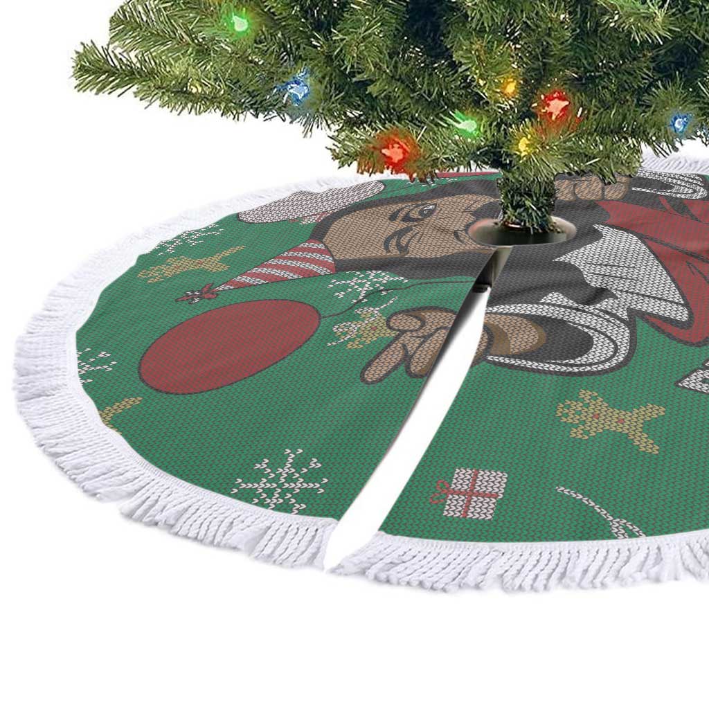 African Birthday Boy Jesus Tree Skirt Afro Christmas