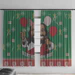 African Birthday Boy Jesus Window Curtain Afro Christmas