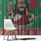 African Birthday Boy Jesus Window Curtain Afro Christmas