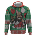 African Birthday Boy Jesus Zip Hoodie Afro Christmas