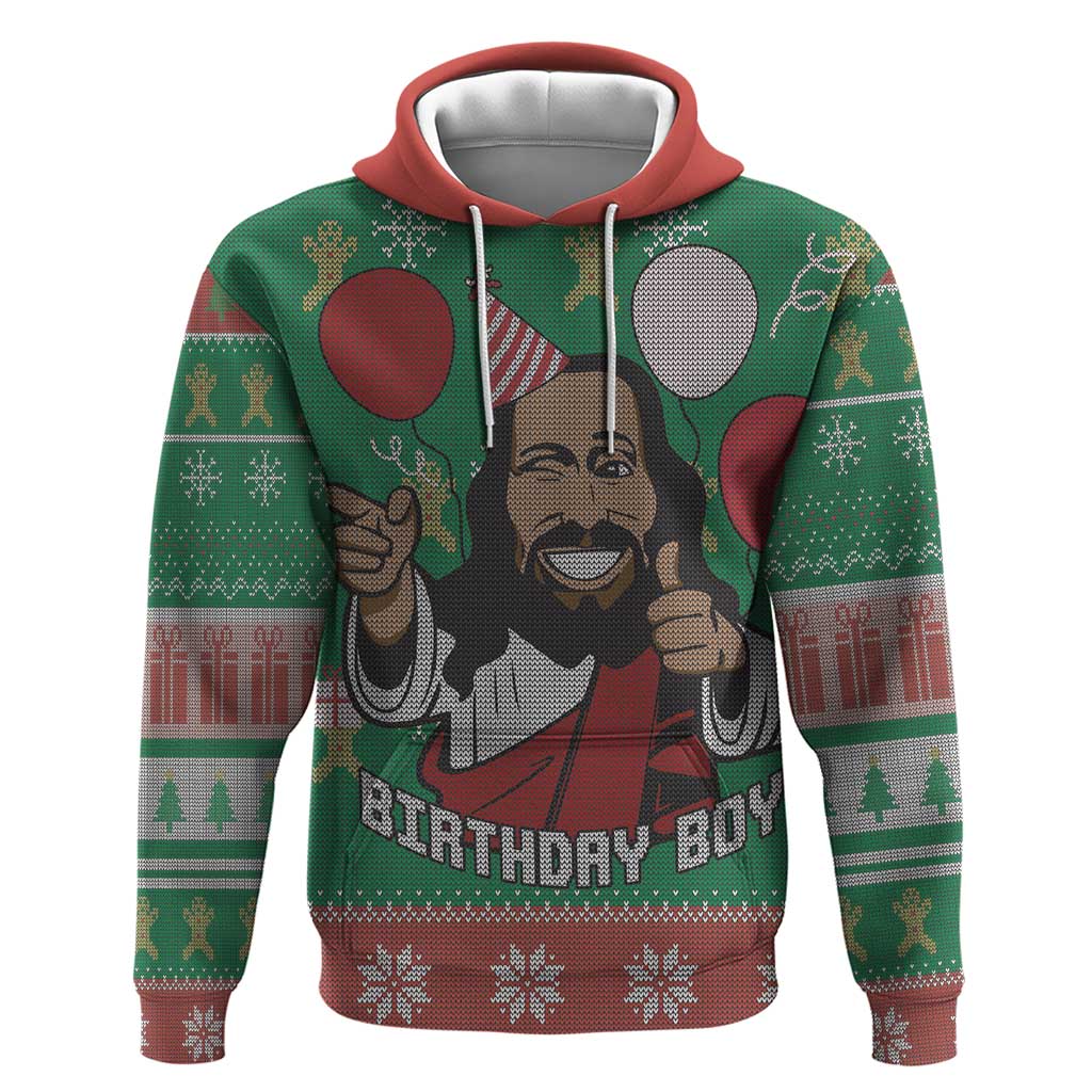 African Birthday Boy Jesus Zip Hoodie Afro Christmas