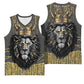 Personalized Black and Gold Lion Africa Basketball Jersey - African Pride