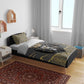 Personalized Black and Gold Lion Africa Bedding Set