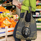 Personalized Black and Gold Lion Africa Grocery Bag