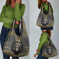 Personalized Black and Gold Lion Africa Grocery Bag