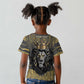 Personalized Black and Gold Lion Africa Kid T shirt