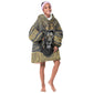 Personalized Black and Gold Lion Africa Kid Wearable Blanket Hoodie