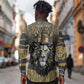 Personalized Black and Gold Lion Africa Long Sleeve Button Shirt