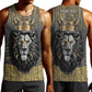 Personalized Black and Gold Lion Africa Men Tank Top